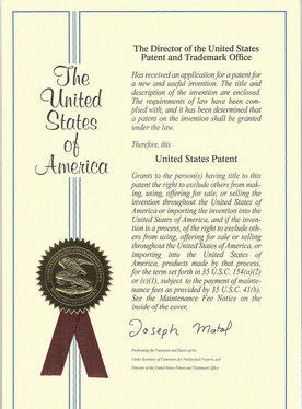 United States Patent of Waterproof